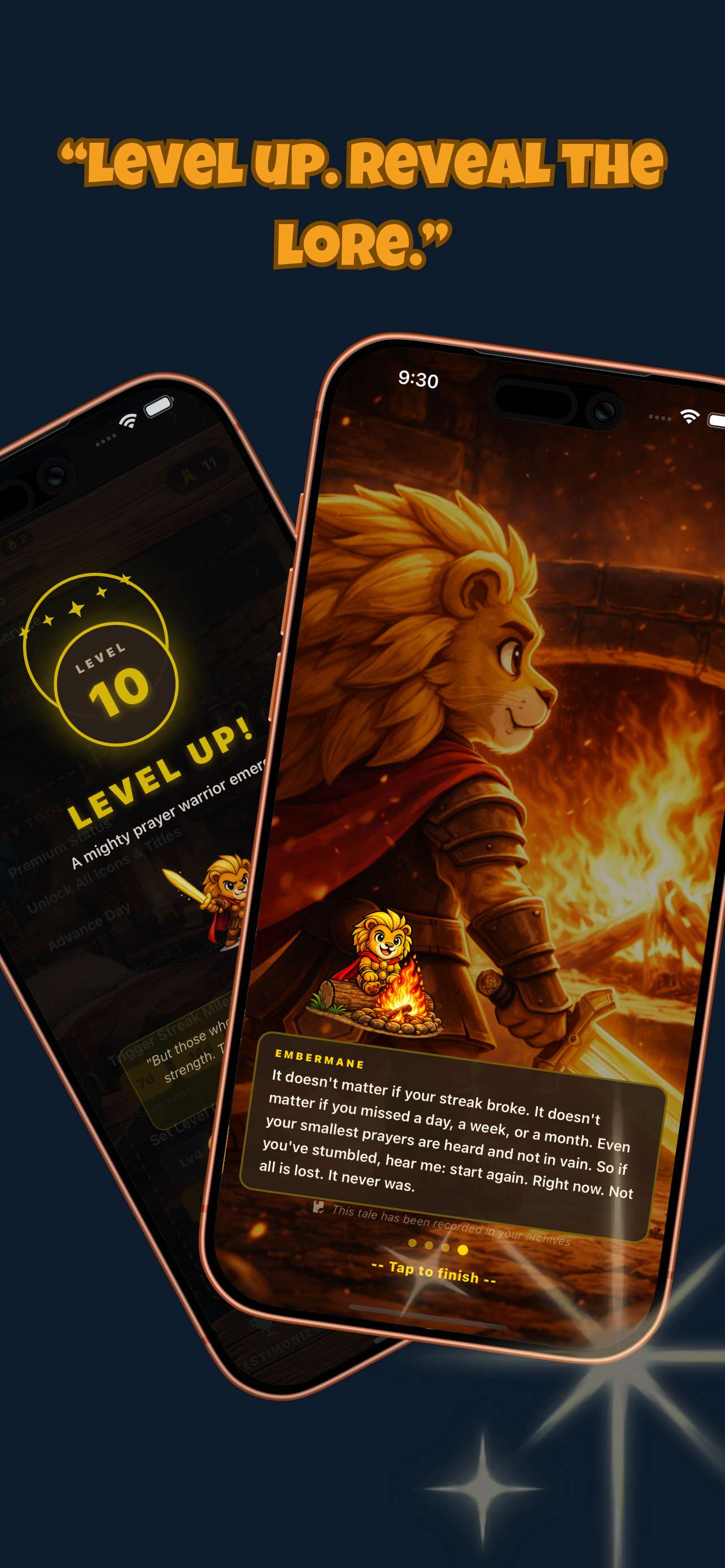 Level up and reveal Embermane's lore